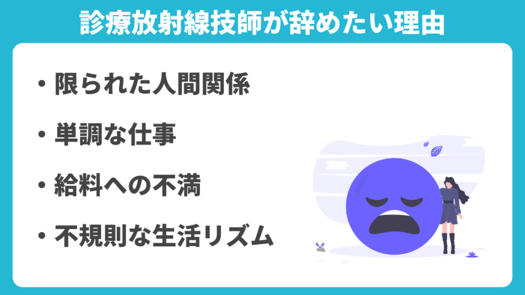 診療放射線技師が辞めたいと思う理由