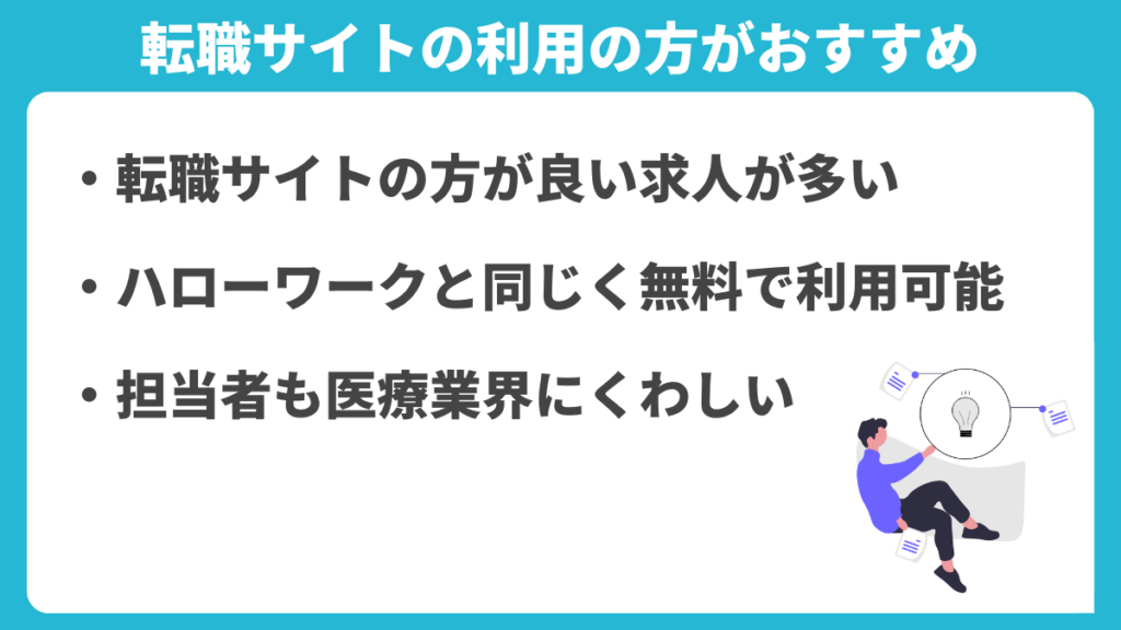 ハローワークよりも転職サイトの利用がおすすめ