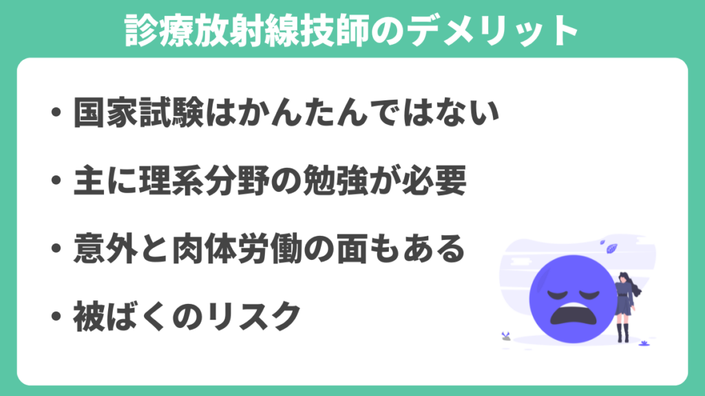 放射線技師を目指す上でのデメリット