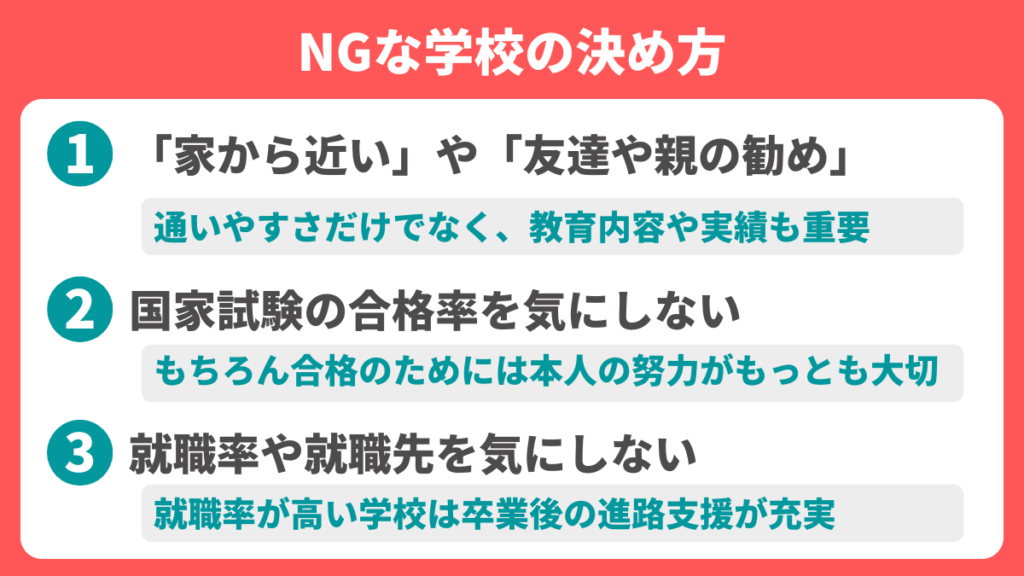 NGな学校の決め方